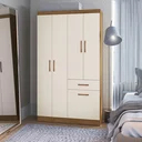 Ver imagem 1 de Guarda-Roupa Solteiro 4 Portas 1 Porta Basculante 1 Gaveta Marbella Doripel