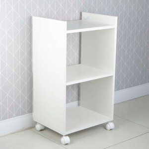Armário Organizador Móvel Multiuso Branco com Rodinhas 40cm