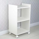 Ver imagem 1 de Armário Organizador Móvel Multiuso Branco com Rodinhas 40cm