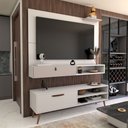 Ver imagem 1 de Rack com Painel para Tv até 50 Polegadas Carter 2 Portas Branco - Panorama Móveis
