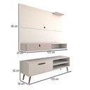 Ver imagem 4 de Rack com Painel para Tv até 50 Polegadas Carter 2 Portas Branco - Panorama Móveis