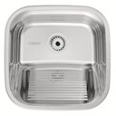 Ver imagem 1 de Tanque Hera Tramontina 25l Aço Inox Polido de Encaixe 40x40cm Compact para Área de Serviço