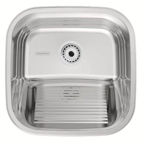 Tanque Hera Tramontina 25l Aço Inox Polido de Encaixe 40x40cm Compact para Área de Serviço