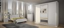 Ver imagem 1 de Guarda Roupa Casal com Espelho 3 Portas 6 Gavetas - Paradizzo Gold-Branco - Móveis Novo Horizonte