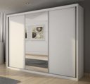 Ver imagem 2 de Guarda Roupa Casal com Espelho 3 Portas 6 Gavetas - Paradizzo Gold-Branco - Móveis Novo Horizonte