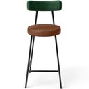 Ver imagem 5 de Kit 02 Banquetas Baixa Cozinha Sala Jantar Bancada Milão L02 Facto Verde Musgo Marrom - lyam decor L
