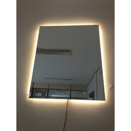 Espelho Lapidado Bisotê Iluminado com LED quente - 30x60cm - 6