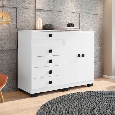 Cômoda Araplac 2 Portas 5 Gavetas