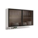 Ver imagem 1 de Armário Aéreo Cozinha Modulado Alpha 2500 C/ 2 Portas C/ Vidro 120cm Branco - Carraro