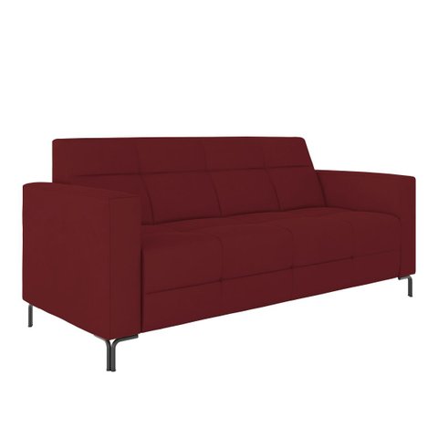 Sofá Living Decorativo Houston 2 Lugares 160cm Pés em Metal Veludo Bordô G33 - Gran Belo