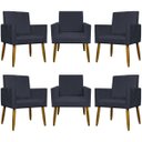 Ver imagem 1 de Kit 6 Poltronas Decorativas para Sala Mari Suede