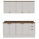 Ver imagem 4 de Armário de Cozinha Compacta Modulada 2,0m 9 Peças Iluminata Genialflex