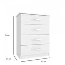 Ver imagem 2 de Cômoda Infantil Maxi 04 Gavetas - Branco Branco