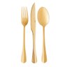 Kit 6 Talheres para 2 Pessoas de Aço Inox Positano Dourado - 1