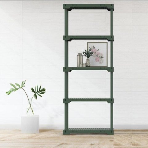 Estante 5 Prateleiras Poly Verde/Alecrim