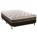 Ver imagem 1 de Cama Box Casal: Colchão Molas Ensacadas Plumatex MasterPocket Personalle + Base CRC Suede Brown(