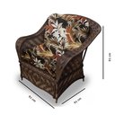 Ver imagem 5 de Conjunto Sofá para Jardim Naja Fibra Sintética Sofá 2 Lugares 2 Poltronas e Mesa Centro - Tecido Rev