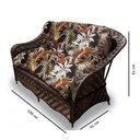 Ver imagem 6 de Conjunto Sofá para Jardim Naja Fibra Sintética Sofá 2 Lugares 2 Poltronas e Mesa Centro - Tecido Rev