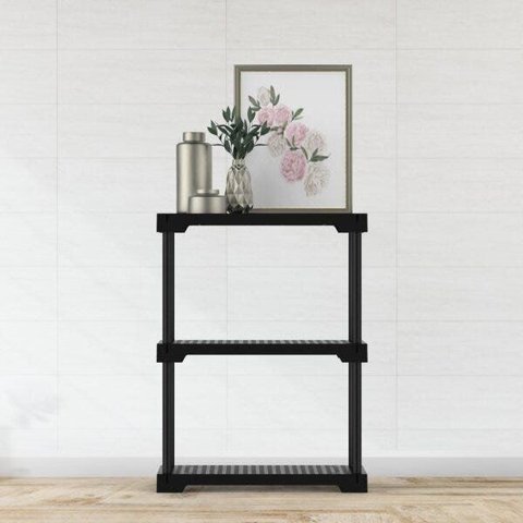 Estante Modular 3 Prateleiras Poly Eco Grifit Preto