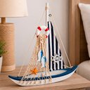 Ver imagem 4 de Barco Navio Caravela Náutica Artesanal Decoração Casa Praia