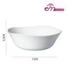 Jogo 8 Bowl de Vidro Opalino Branco Quadrado Tigela Sobremesa 15cm em Casa Tem - 2