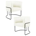 Ver imagem 1 de Kit 2 Poltronas Base Aço Betina C-26 Corano Bege