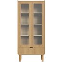 Ver imagem 2 de Cristaleira para Sala de Jantar 2 Portas Vidro 1 Gaveta Nordic A03 Hanover Roble - Lyam Decor