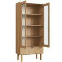 Ver mais imagens de Cristaleira para Sala de Jantar 2 Portas Vidro 1 Gaveta Nordic A03 Hanover Roble - Lyam Decor