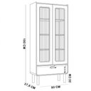 Ver imagem 6 de Cristaleira para Sala de Jantar 2 Portas Vidro 1 Gaveta Nordic A03 Hanover Roble - Lyam Decor