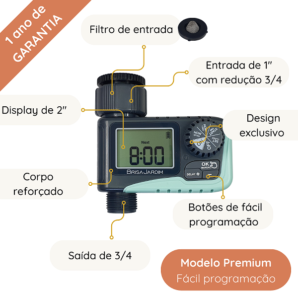 Temporizador Digital de 1 Saída Tie11 - Brisa Jardim - 2