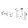 Conjunto Rack 2 Portas 1 Gaveta e Painel Vesta 147cm para TV até 60 Polegadas Artesano - 3