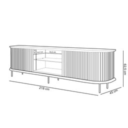 Rack para Sala de Estar Tv 75 Pol Atlantis D05 Off White - 3