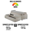 Ver imagem 3 de Base Box Cama Solteirão Sapateira Courino Linho Areia e Colchão Airtech Ortobom 96x203