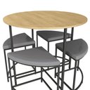 Ver imagem 3 de Mesa Redonda com 4 Banquetas Kappesberg Li038 Freijó/preto