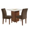 Conjunto Sala de Jantar Mesa Tampo MDF 90cm 2 Cadeiras Luciana  - 2