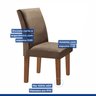 Conjunto Sala de Jantar Mesa Tampo MDF 90cm 2 Cadeiras Luciana  - 9