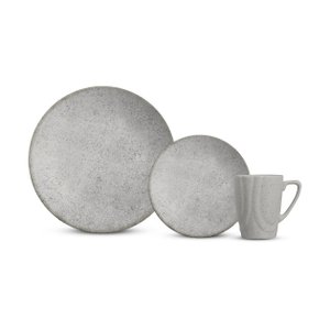 Aparelho de Jantar 12 Pçs C/ Caneca Concrete Acetinado Alleanza