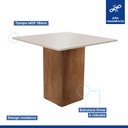 Ver imagem 7 de Conjunto Sala de Jantar Mesa Tampo MDF 90cm 2 Cadeiras Luciana 