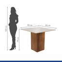 Ver imagem 5 de Conjunto Sala de Jantar Mesa Tampo MDF 90cm 2 Cadeiras Luciana 