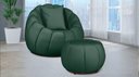 Ver imagem 1 de Kit Poltrona c/ Puff + Almofada Concha Veludo Verde