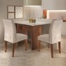 Conjunto Sala de Jantar Mesa Tampo Mdf e 2 Cadeiras Caroline - 1