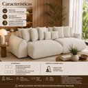 Ver imagem 7 de Sofá Retrátil 6 Lugares Linho Armani 2,90 Mts Areia