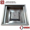 Ralo Inox Classic com Sifão Inox e Saída em Baixo no Centro - Inox 304 - 40x40x10 Cm - 6