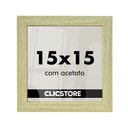 Ver imagem 1 de Kit 10 Molduras 15x15cm com Acetato e Fundo para Fotos Retratos Decoração Quarto Sala Cor:carvalho
