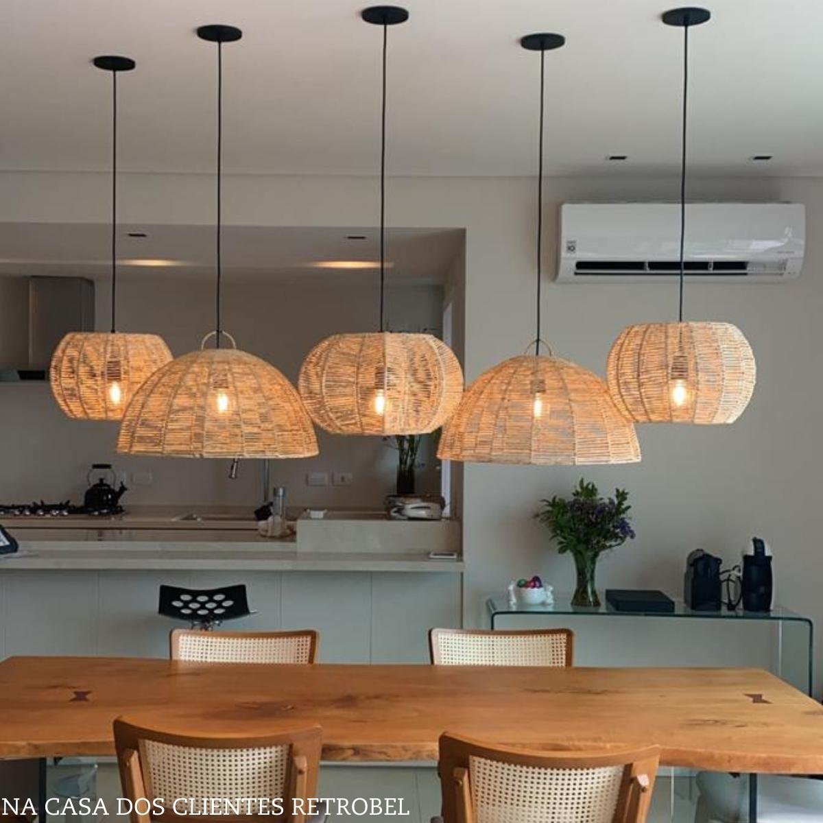 Luminária de Palha Aramada Oca - 2