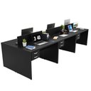 Ver imagem 2 de Estação de Trabalho Mesas 120x60cm 6 Lugares C/gav Netmobil - Preto