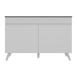 Balcão Cozinha Gabinete Pia 120 Cm 2 Portas Veneza Multimóveis Mp3738 Branco/branco - 5
