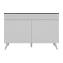 Ver imagem 5 de Balcão Cozinha Gabinete Pia 120 Cm 2 Portas Veneza Multimóveis Mp3738 Branco/branco