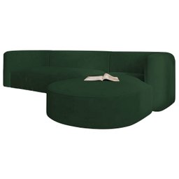 Sofá Modular Celinne Luxuoso Sala de Estar Decoração Luxo 265cm Suede - 6