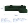 Sofá Modular Celinne Luxuoso Sala de Estar Decoração Luxo 265cm Suede - 3